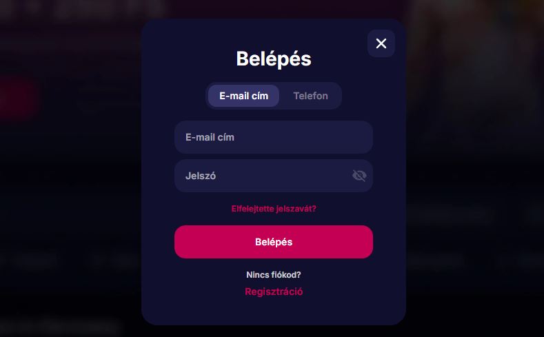 Jelentkezz be az NV Casino fiókodba e-mail-címeddel vagy telefonszámoddal és lépj a játékokhoz