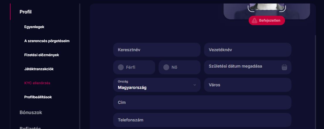 Töltsd ki a személyes adataidat és végezd el az NV Casino KYC ellenőrzését a kifizetések feloldásához 